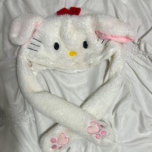 Cute hello kitty Ear Hat with Pink Accent